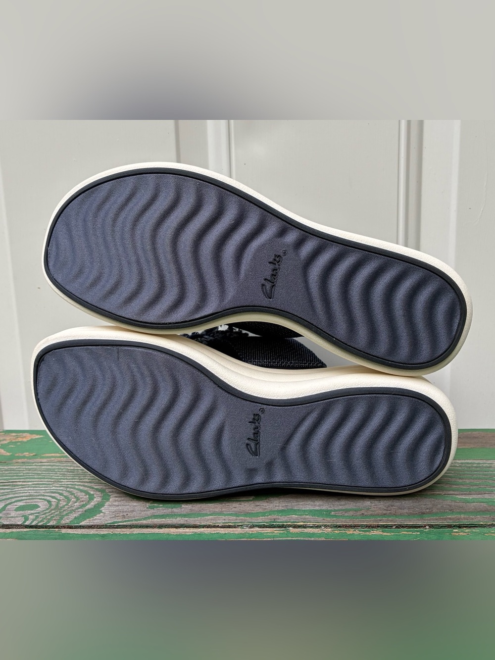 Clarks CloudSteppers Drift Rose Navy Sandals Sz 7 Slippers Flip Flop - Picture 4 of 11